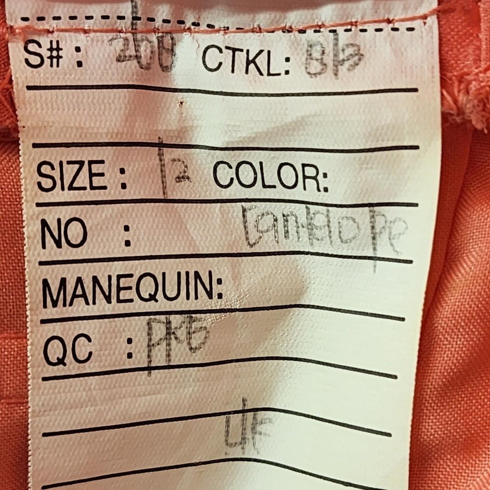 Mori Lee Strapless Dress Women's 12 Cantelope Above Knee Barbiecore Classiccore - Picture 6 of 11
